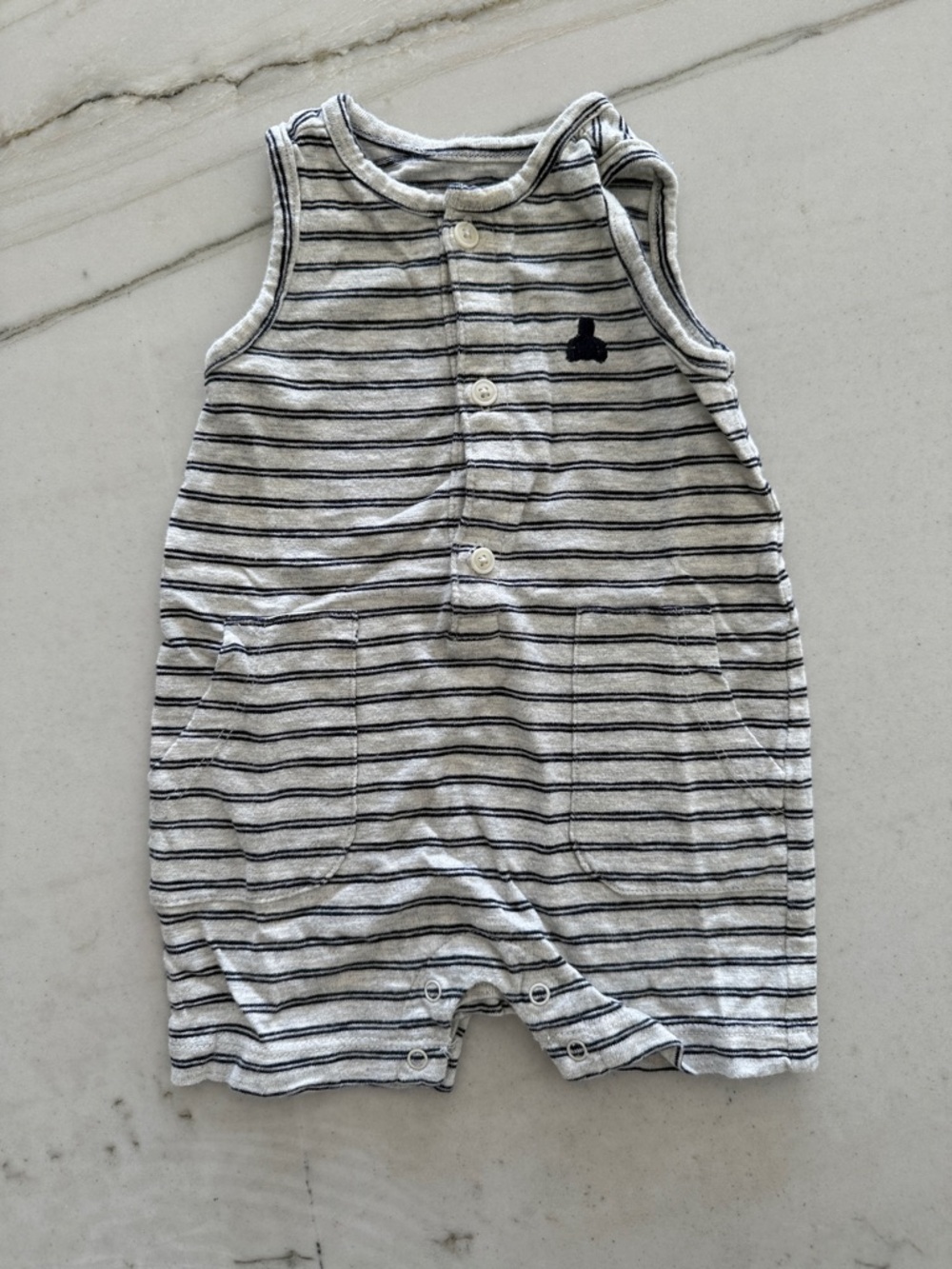 GAP Striped Sleeveless Baby Romper
